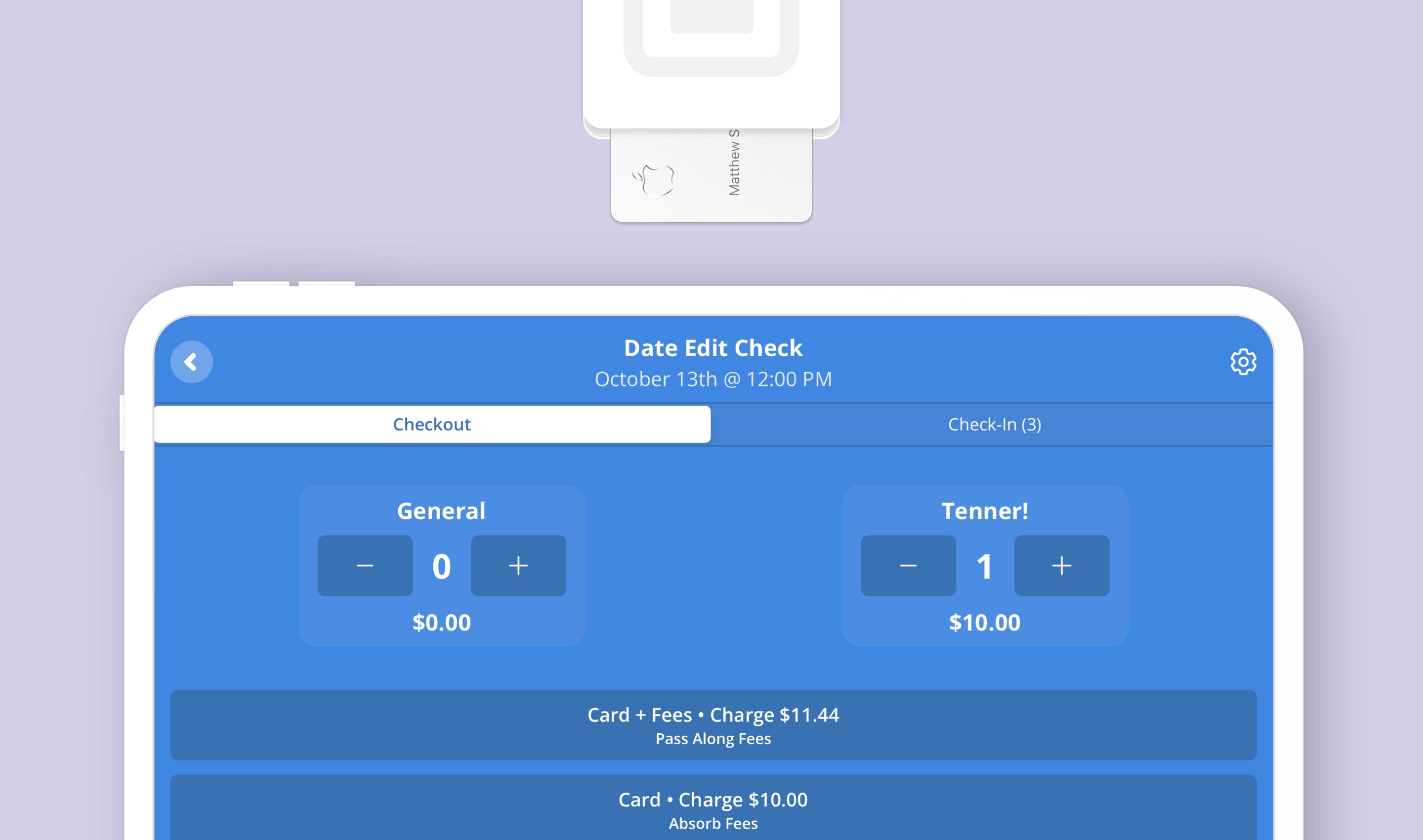 A POS app with a card reader