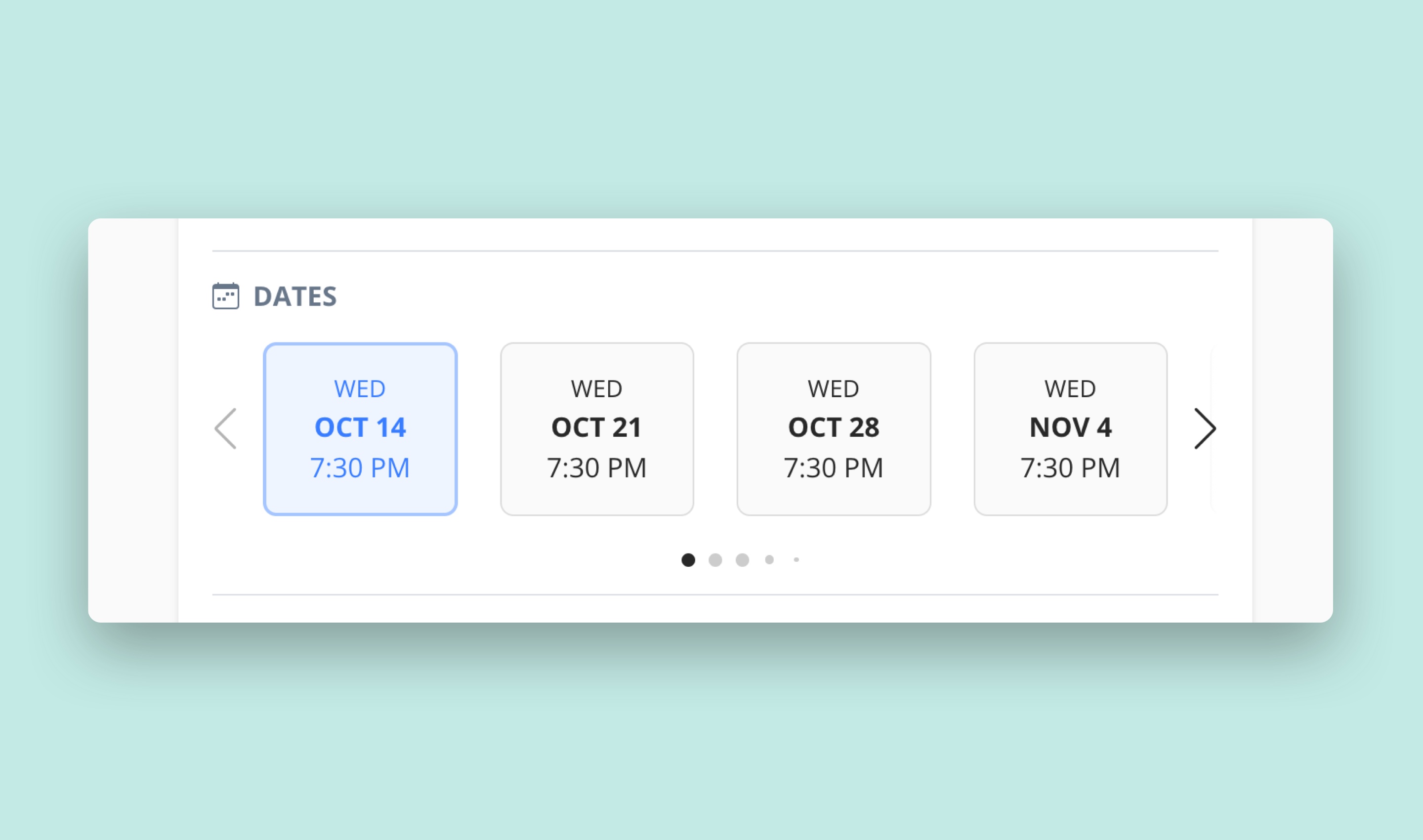 Recurring event dates in the event editor